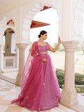 Bejewelled Purple Mukaish Work Lehenga Set