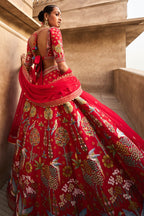 Visvam Lehenga - Red