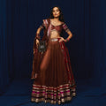 The Sheer Maroon Lehenga