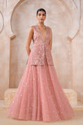 Idra Embroidered Skirt Set - Blush