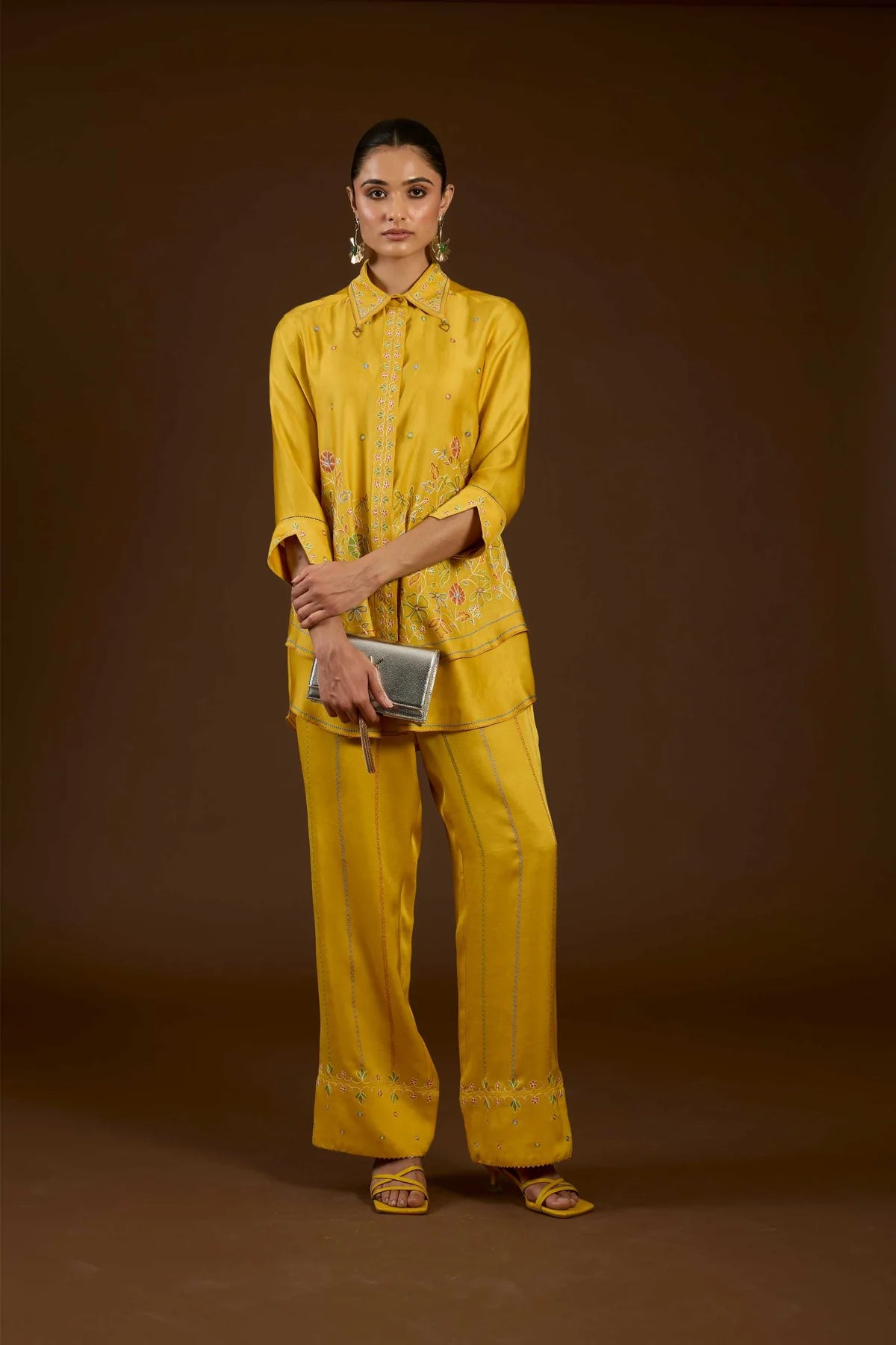 “I AM” a mustard aari work co-ord Set