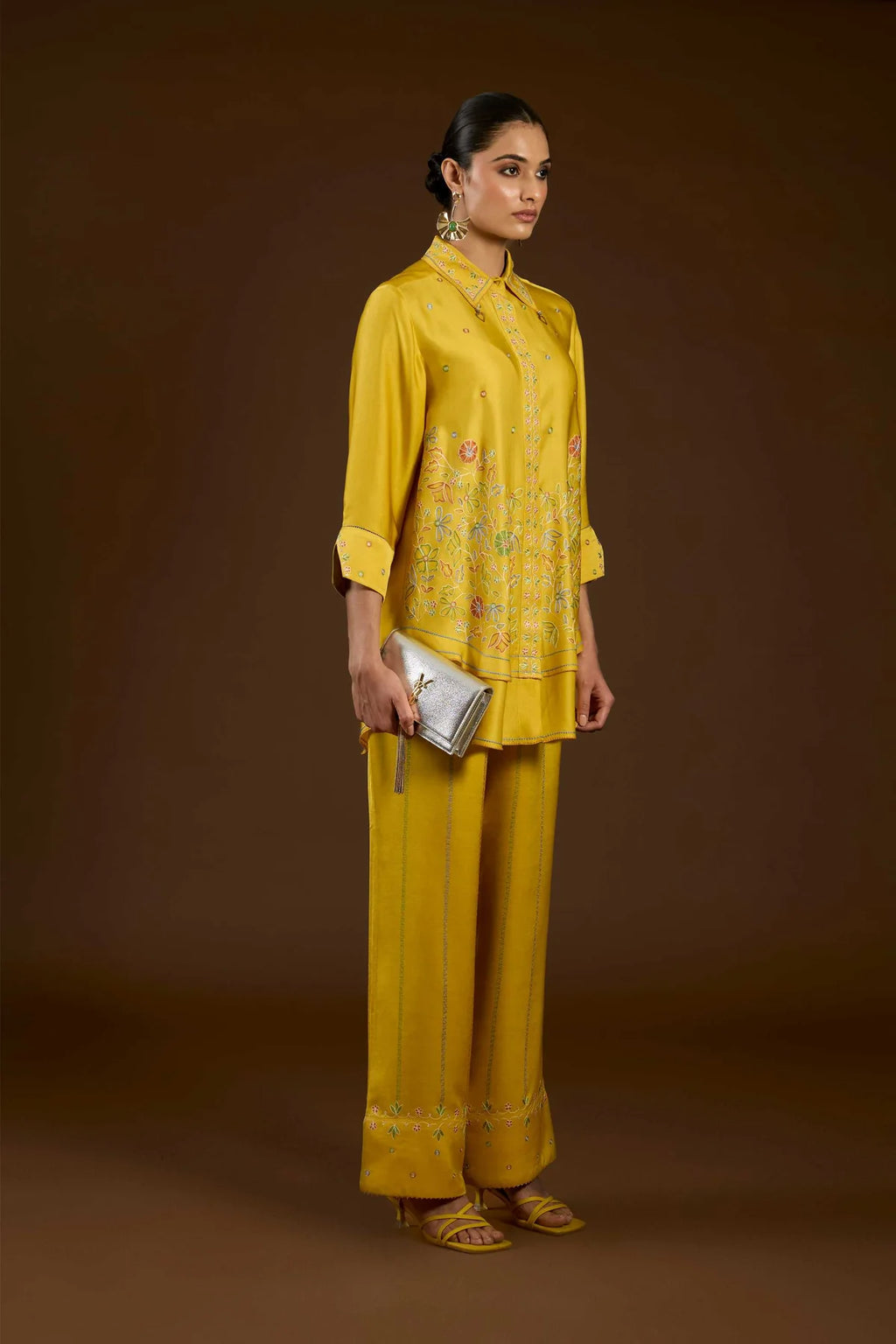 “I AM” a mustard aari work co-ord Set