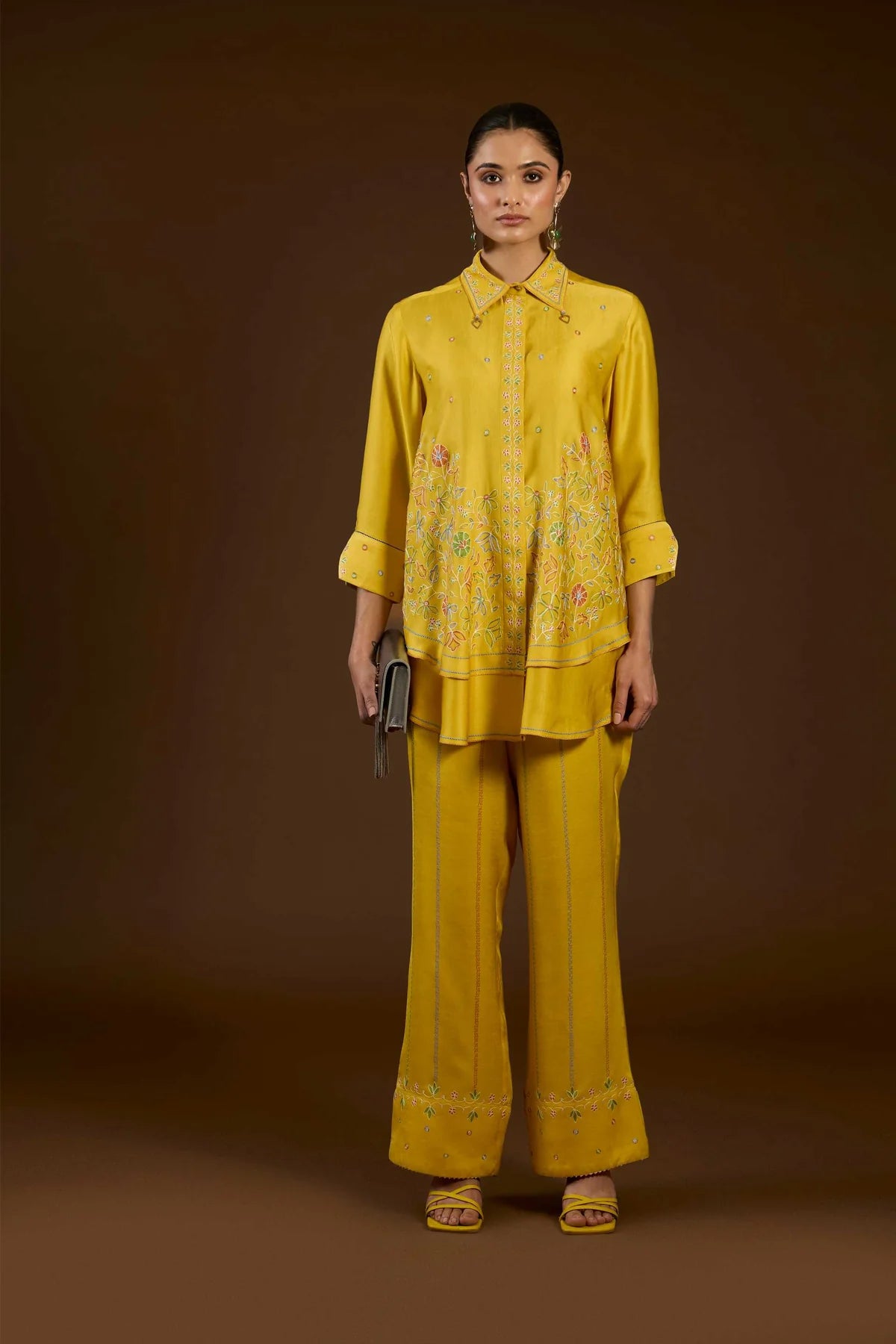 “I AM” a mustard aari work co-ord Set
