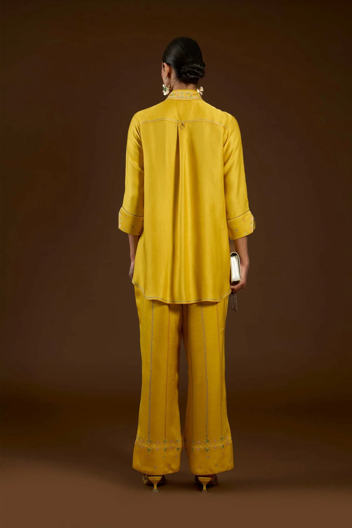 “I AM” a mustard aari work co-ord Set