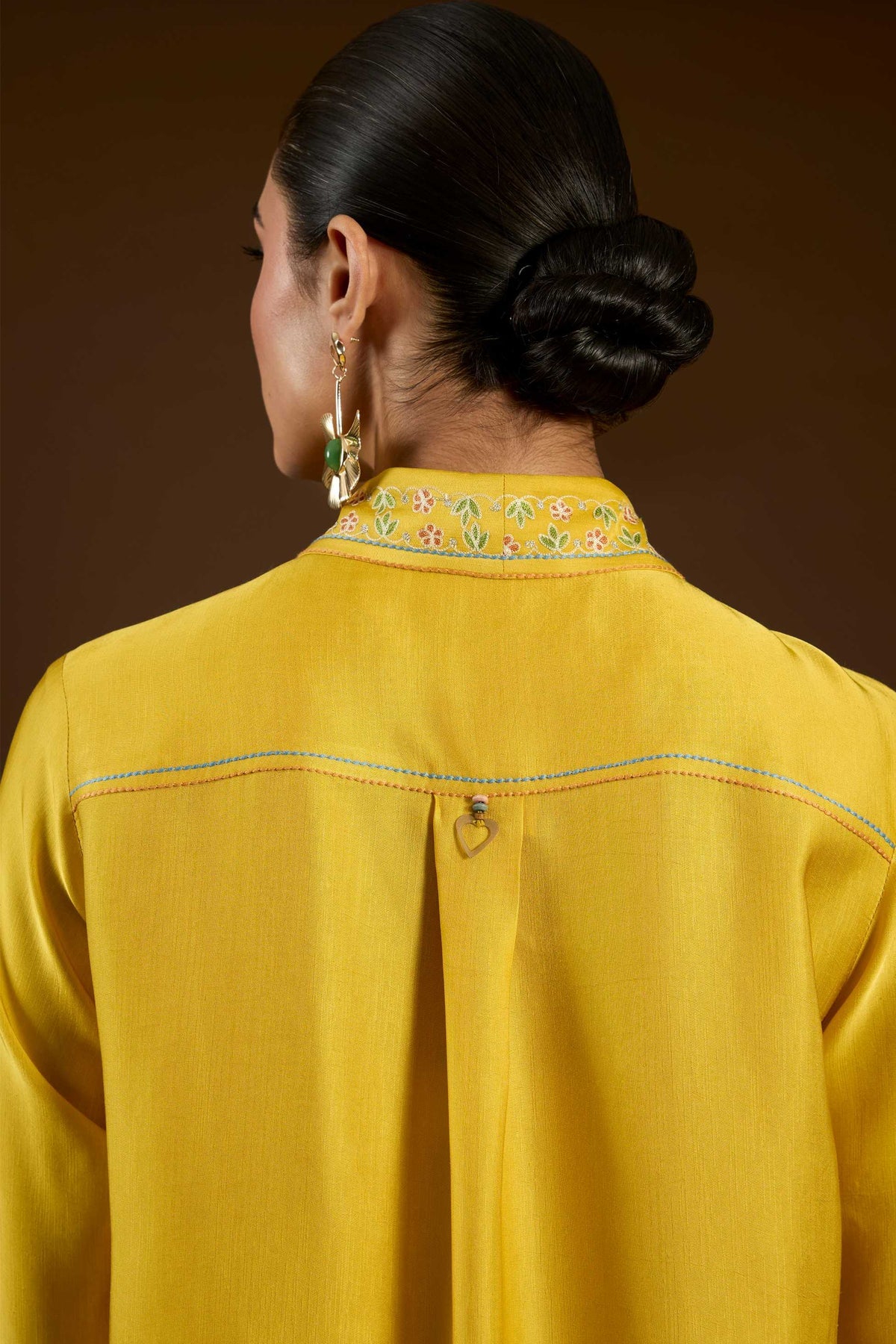 “I AM” a mustard aari work co-ord Set